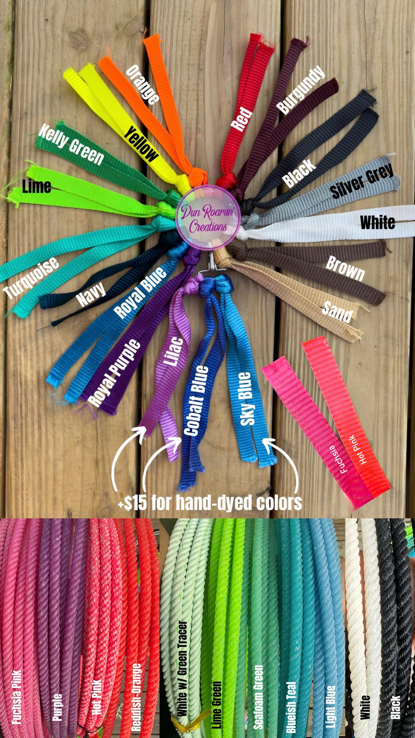 +$15 for Hand-Dyed Colors
