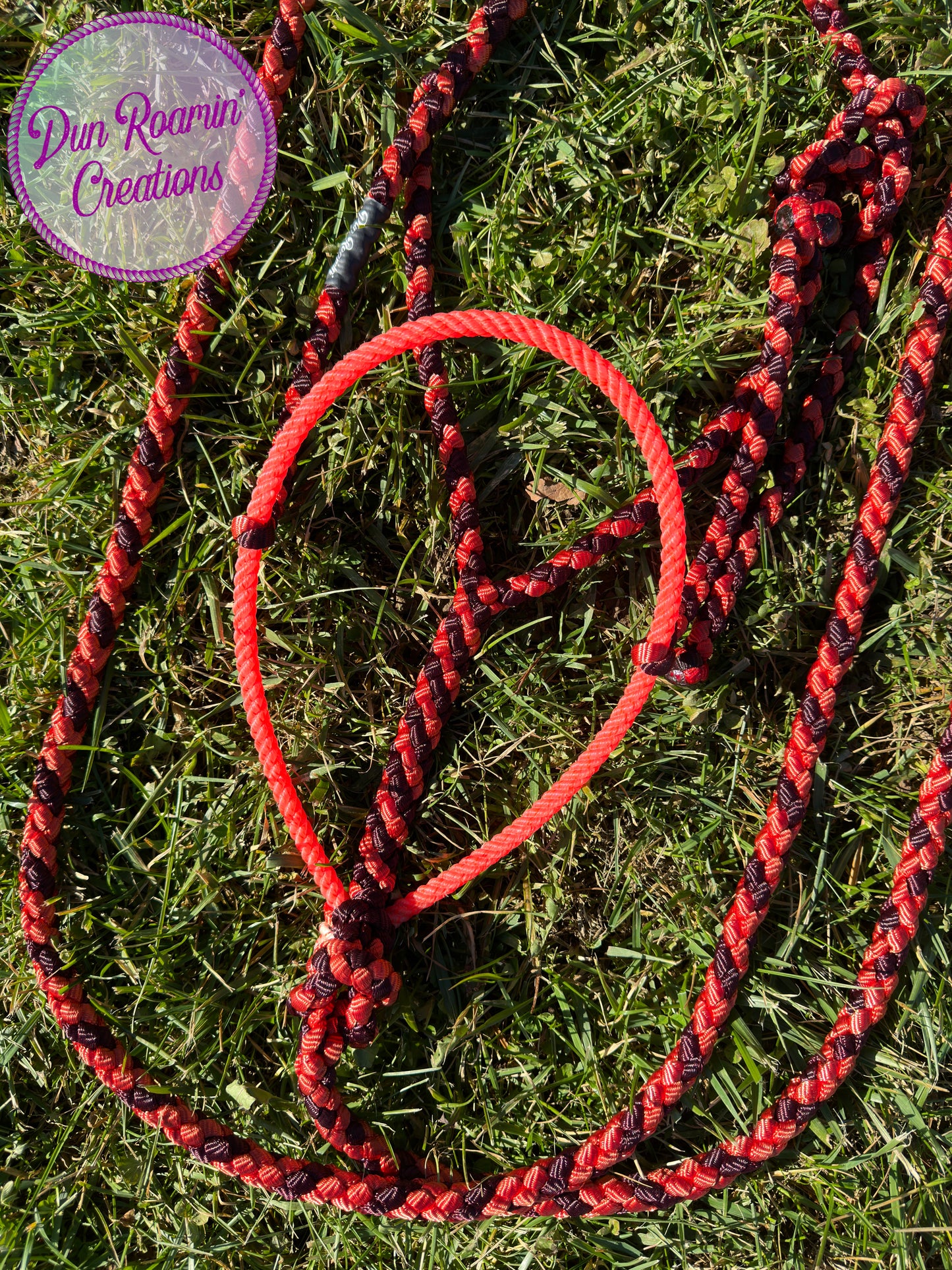 Mule Tape Halter with Lariat Rope Noseband