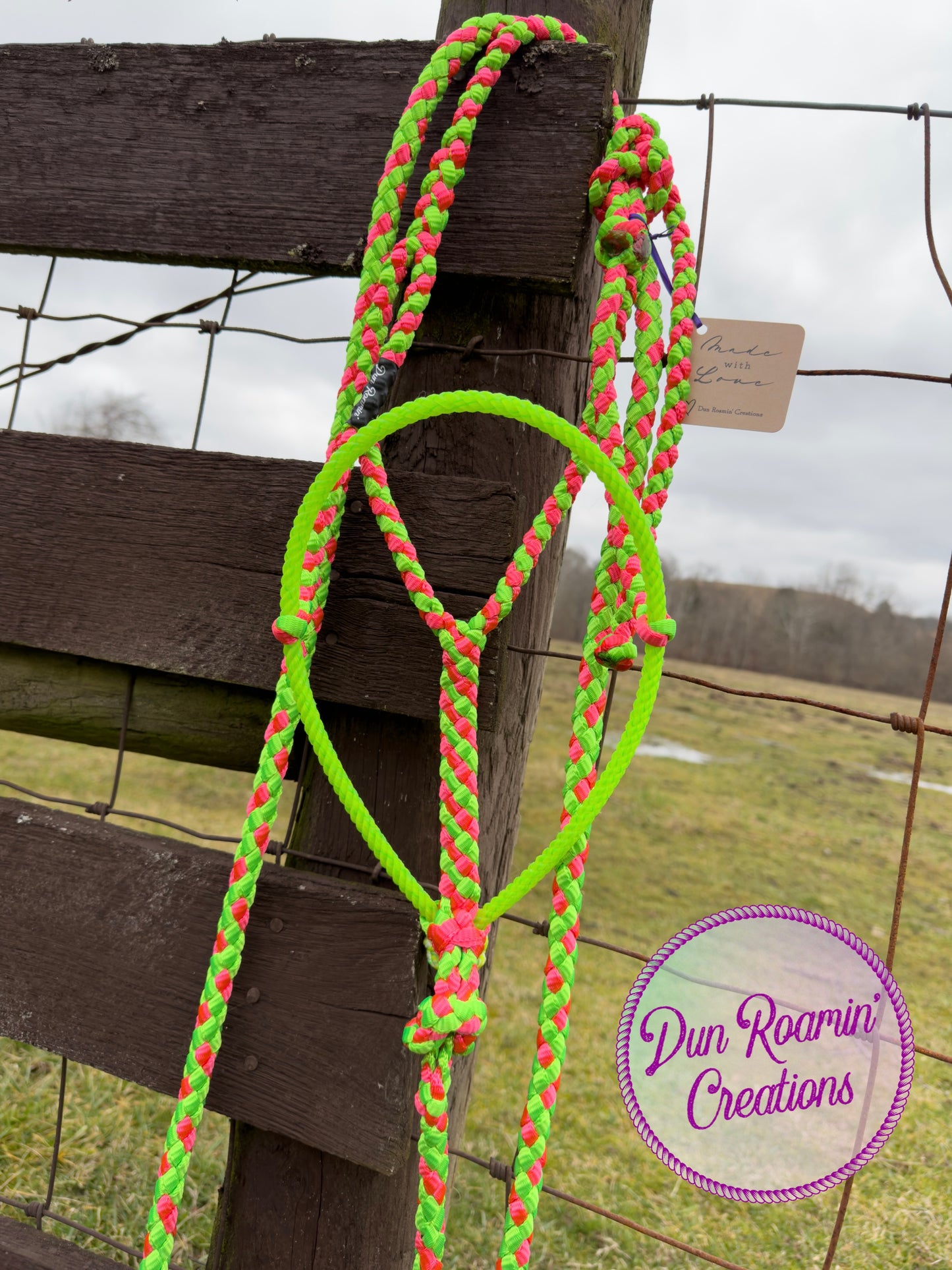 *CUSTOM ORDER* Lariat Rope Nose Mule Tape Halter