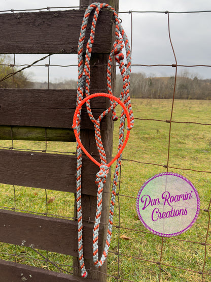 Mule Tape Halter with Lariat Rope Noseband