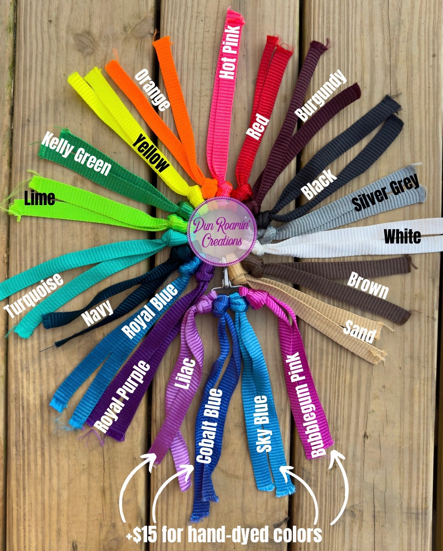 +$15 for Hand-Dyed Colors