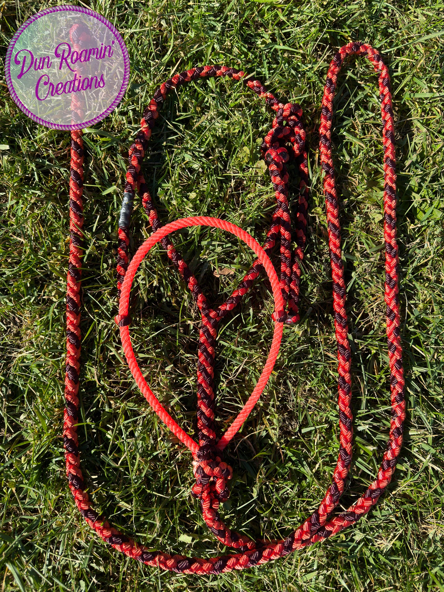 Mule Tape Halter with Lariat Rope Noseband