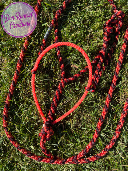 Mule Tape Halter with Lariat Rope Noseband