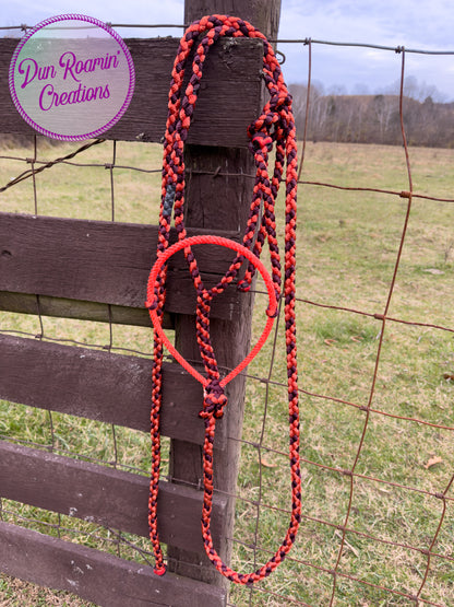 Mule Tape Halter with Lariat Rope Noseband